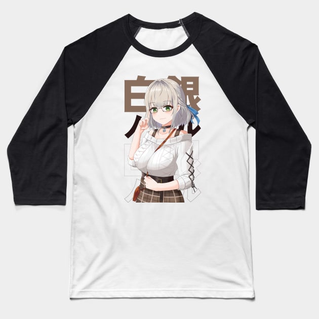 Hololive JP - Shirogane Noel Baseball T-Shirt by naderu